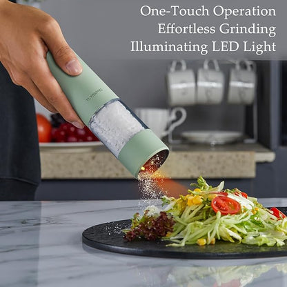TLYSXPRO Electric Salt and Pepper Grinder Set, USB Rechargeable, Automatic Salt - Image 2