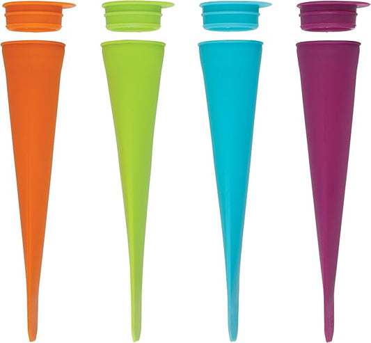 HIC Kitchen Flavor Blast Silicone Ice Pop Makers, Makes 4 Ice Pops by HIC