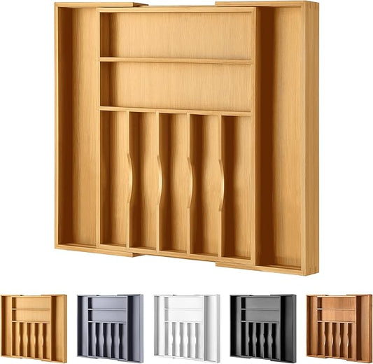 Large Premium Bamboo Silverware Organizer by oridom