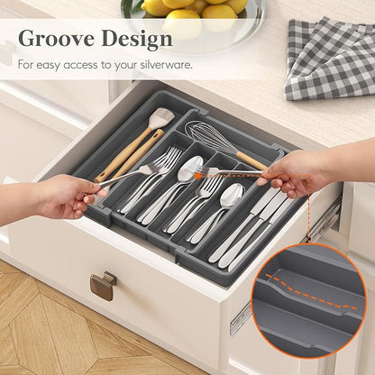 Lifewit Silverware Drawer Organizer, Expandable Utensil Tray - Image 7