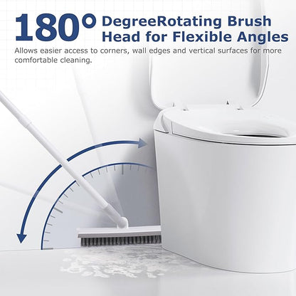 IVYROLL Grout Brush with Long Handle, Floor Cleaning Scrubber with Stiff - Image 5