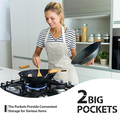VALOME 2 Pack Kitchen Aprons, Apron - Image 5