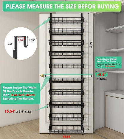 Mefirt 10-Tier Over The Door Pantry Organizer, Pantry Organization and Storage - Image 2