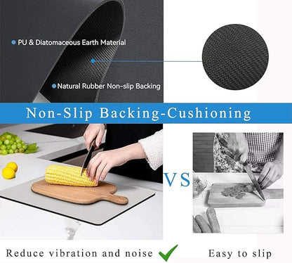 Dish Drying Mat for Kitchen Counter, Drying Mat for Dish Rack, Absorbent Hide - Image 6