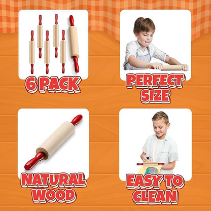Mini Rolling Pin 7.5 Inch Kids Rolling Pin Set - Image 2