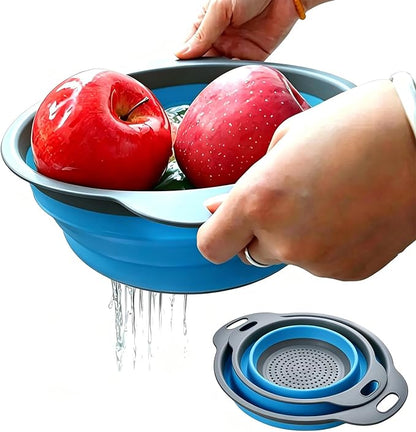 2 Pack Collapsible Silicone Colander by WHZHAOCAI