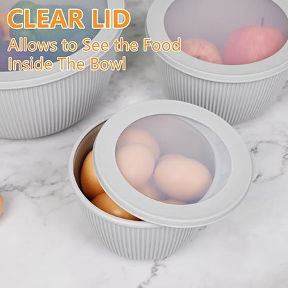 BoxedHome Nesting Plastic Mixing Bowls, BPA-Free Plastic, Microwave and - Image 5