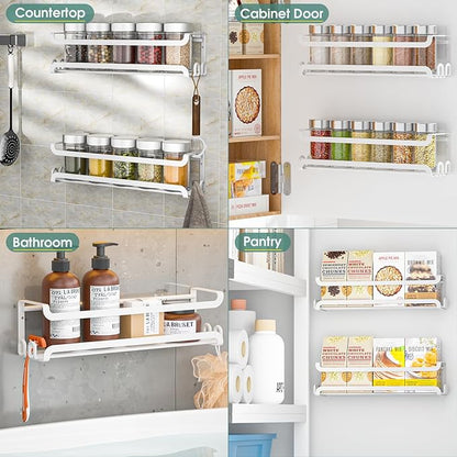 LUCYCAZ 2 Pack Wall Mounted Spice Rack - Image 8