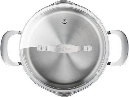 Jamie Oliver by T-fal Cook Smart 10-Piece Cookware Set, Uncoated Stainless Steel - Image 2