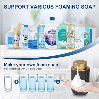 Ceramic Foaming Soap Dispenser, 12 oz Bathroom Foam Hand Soap Dispenser - Image 5