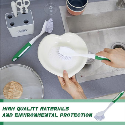 Hsei 20 Pcs Green Kitchen Scrub Dish Brush Bulk - Image 6