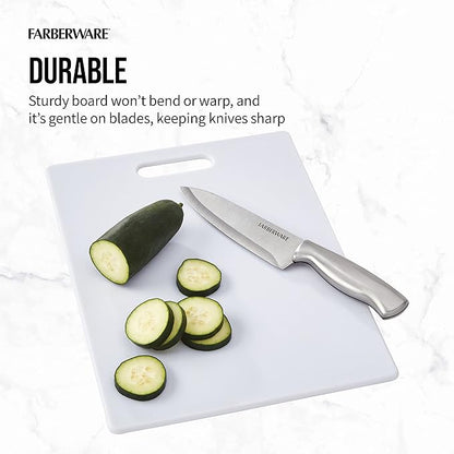 Farberware Large Cutting Board, Dishwasher- Safe Plastic Chopping Board - Image 3