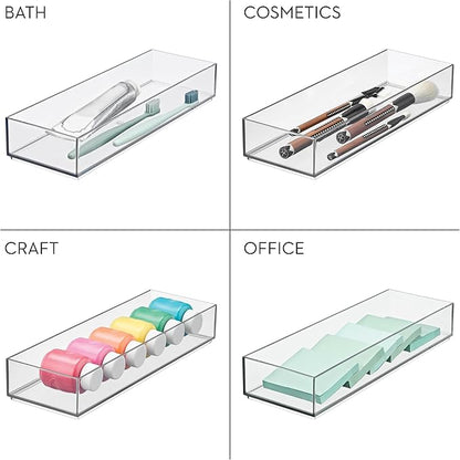 iDesign Clarity Drawer, Kitchen and Bathroom Organization Silverware, Large-Set - Image 5