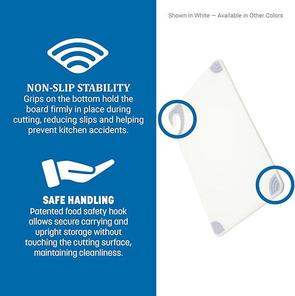 San Jamar Saf-T-Grip Plastic Cutting Board - Image 3