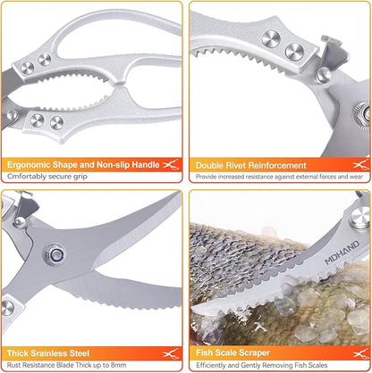MDHAND Kitchen Shears Set, Heavy Duty Poultry Shears - Image 5