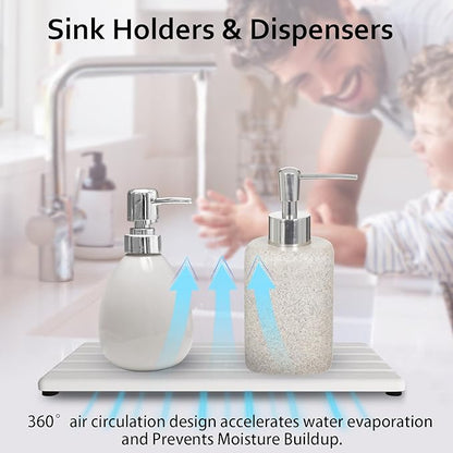 Diatomite Soap Dish, Water Absorbing Stone Tray, Kitchen Sink Organizer - Image 2