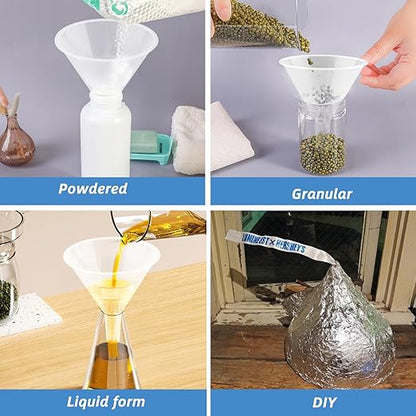 6 Pcs 4.7 Inch Wide Mouth Plastic Funnels, Easy and Smooth Content Transfer - Image 6