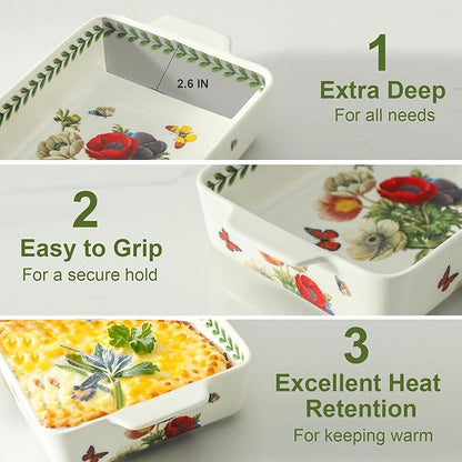 Ceramic Papaver rhoeas Baking Casserole Dish - Image 5