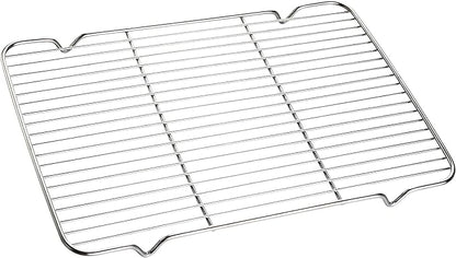 Oven Roasting Rack 11 x 15.4 inch Rectangle Baking Cooling Steaming Grilling by Turbokey