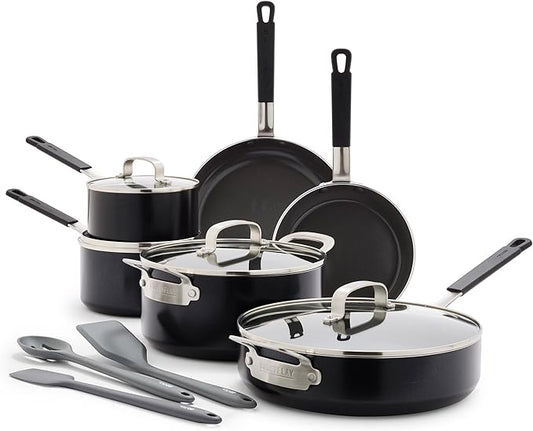 GreenPan x Bobby Flay 13 Piece Nonstick Cookware Pots and Pans Set, PFAS-Free by GreenPan
