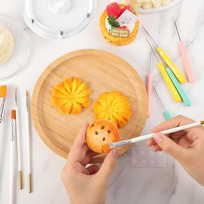 Cookie Decorating Supplies Including 2Pcs Acrylic Cookie Turntable 6Pcs Cookie - Image 5