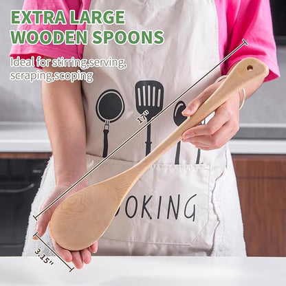 Wooden Cooking Spoon Extra Large Wooden Spoons - Image 4