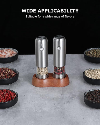 FORLIM Mini Electric Salt and Pepper Grinder Set - Image 2