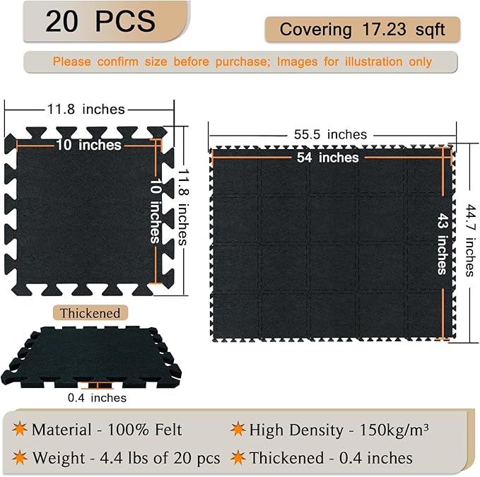 TroyStudio Thick Sound Absorbing Interlocking Floor Mats, Non-Slip Anti - Image 2