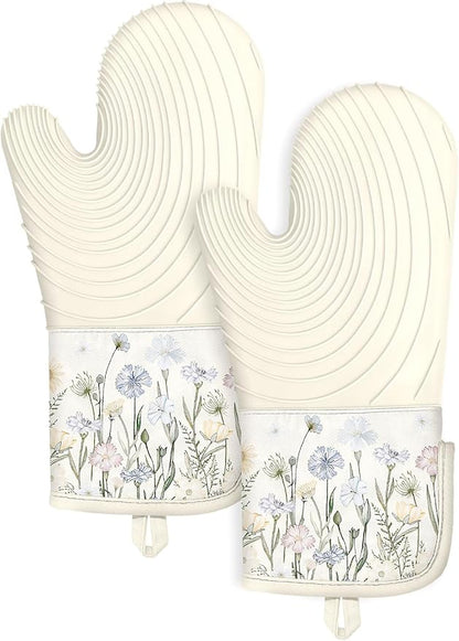 Slohif Long Silicone Oven Mitts Heat Resistant by Slohif
