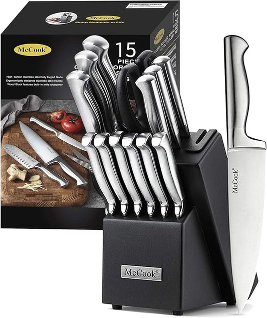 McCook® Knife Sets, German Stainless Steel Knife Block Sets by McCook