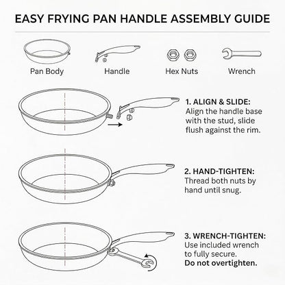 8 Inch Tri-Ply Stainless Steel Hybrid Frying Pan, Ceramic Nonstick Skillet - Image 8