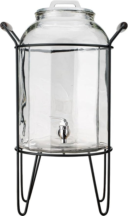 3 Gallon Glass Ice Cold Beverage Dispenser - - Image 4