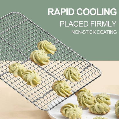 Baking Sheet with Rack Set, Wildone Stainless Steel Cookie Sheet Baking Pan - Image 5