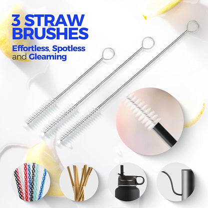 Holikme 6 Pack Bottle Brush Tube Set, 3 Straw Brushes, Portable 3-in-1 Bottle - Image 5