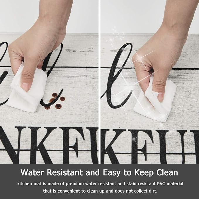 HEBE Anti Fatigue Kitchen Mat Set of 2 Non Slip Cushioned Kitchen Mats - Image 5