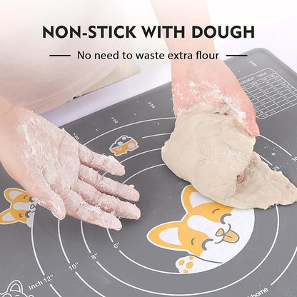 Ourokhome Silicone Baking Mat Sheet and Pastry Dough Cutter, 0.5 Inch Thick - Image 3