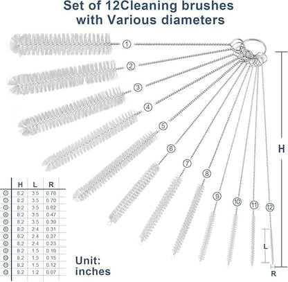 Straw Cleaner Brushes Sets, 12 Pieces 8.2 Inch Botthle Cleaning Brush and Nylon - Image 8