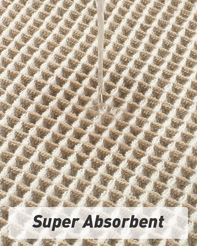 AMOAMI Upgraded Waffle Bath Mat, Super Absorbent Non Slip Bath Mats - Image 3