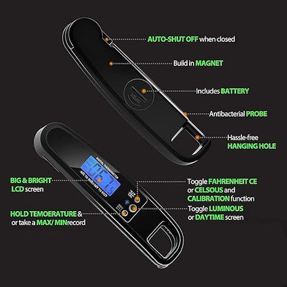 Meat Thermometer Digital, IP67 Waterproof Cooking Thermometer - Image 6