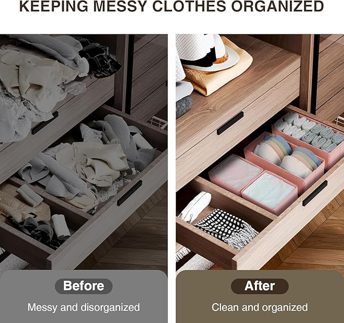 DIMJ Drawer Organizers for Clothing, Fabric Closet Organizers and Storage - Image 7