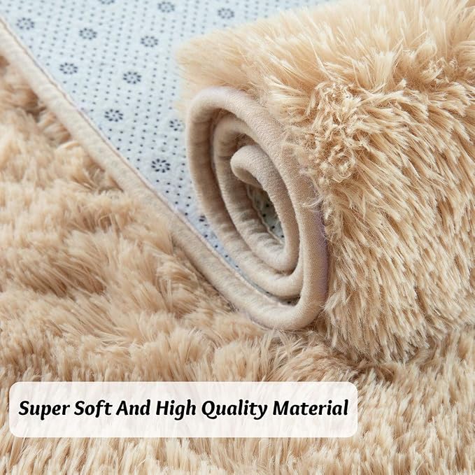 Andecor Soft Fluffy Bedroom Rugs, 5 x 8 Feet Indoor Shaggy Plush Area Rug - Image 6