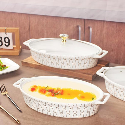 12" x 8" Ceramic Oval Casserole Dish - Image 4