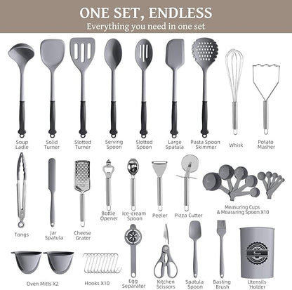 Kikcoin 43Pcs Large Kitchen Utensils Set - Image 2