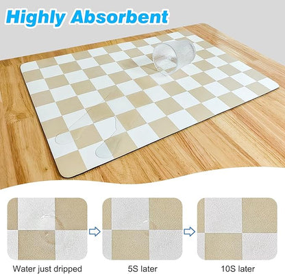 CooRug Checkered Dish Drying Mat - Image 4