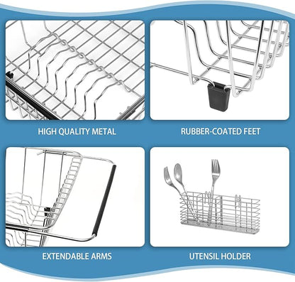304 Stainless Steel Drying Rack, Expandable, Adjustable Inside The Sink - Image 2