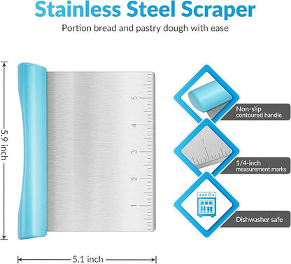 Upgraded 304 Stainless Steel Multi-Purpose Bench Scraper - Image 2