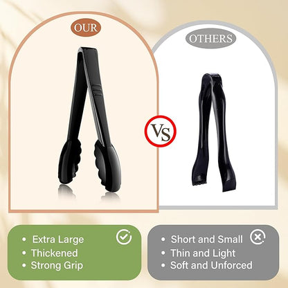 Mwellewm 24 Pc Plastic Tongs for Serving 9 Inch Bulk Reusable or Disposable - Image 5