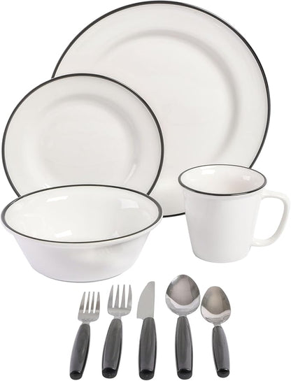 Gibson Home 95 Piece Kitchen in a Box Pots and Pans Cookware, Plates and Bowls - Image 5