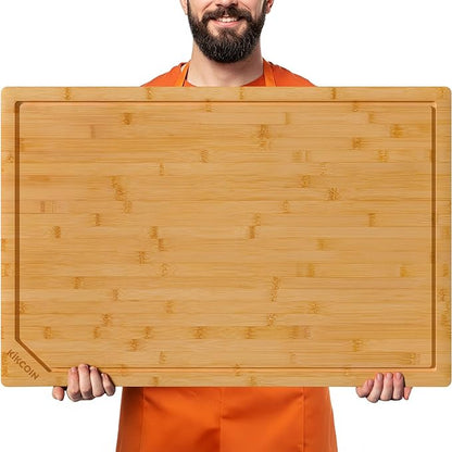 Kikcoin 30”×20” Bamboo Cutting Boards by Kikcoin