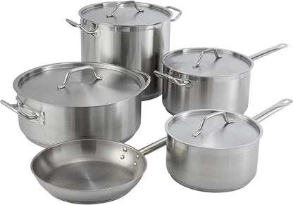 Winco Heavy-Duty Stainless Steel Sauce Pan - Image 9